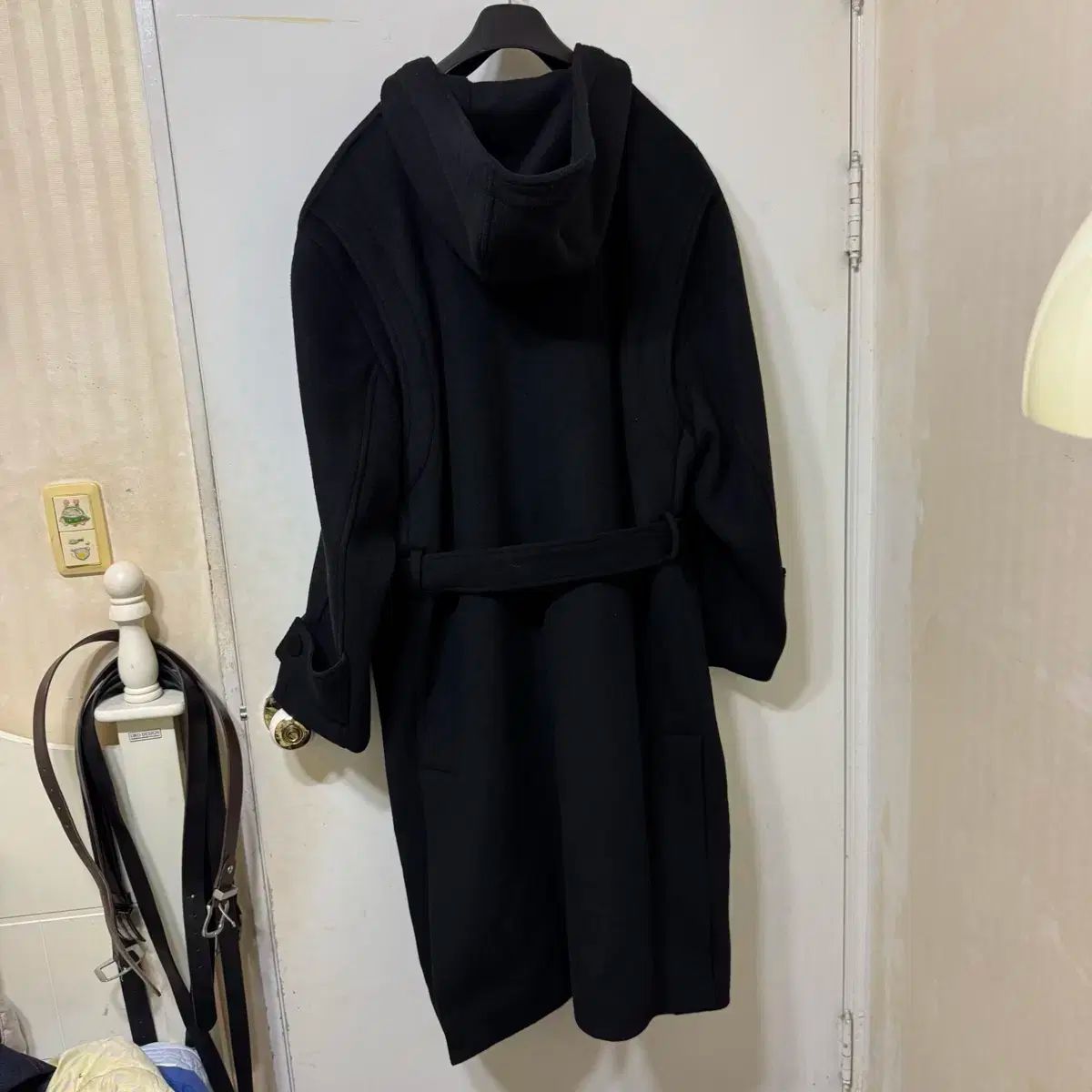 アンゴラ混×ラム混【vintage】マキシ丈比翼チェスターコート