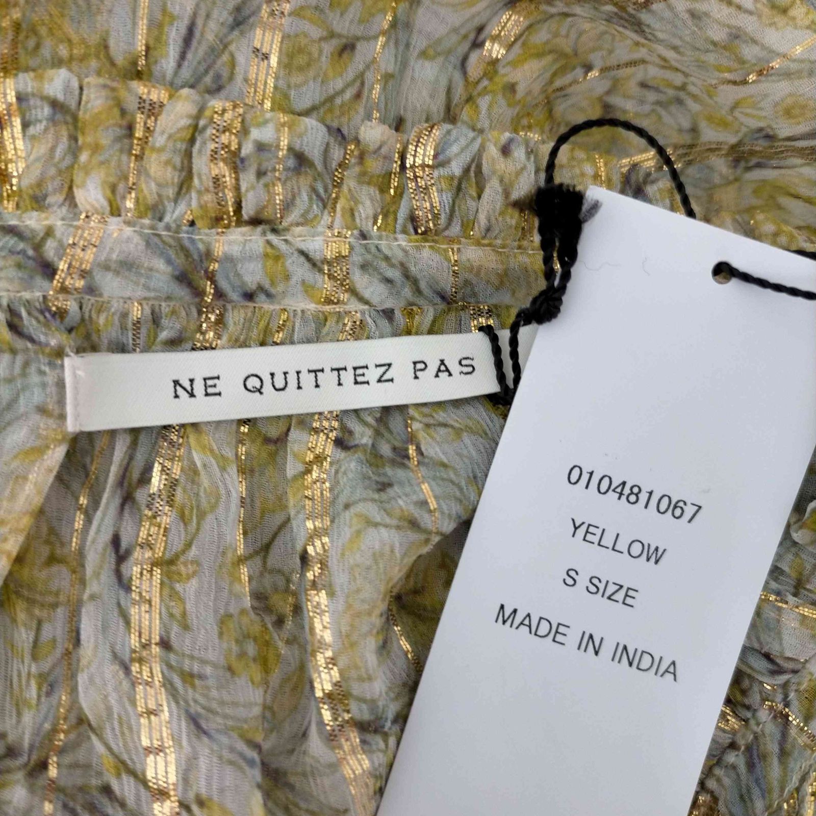 ヌキテパ NE QUITTEZ PAS シア― ティアード フラワープリント