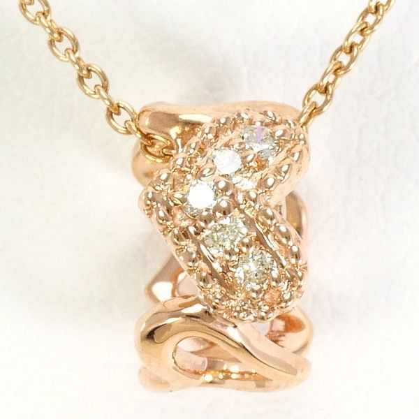 K10PG ネックレス necklace ダイヤ 総重量約1.7g 約40cm
