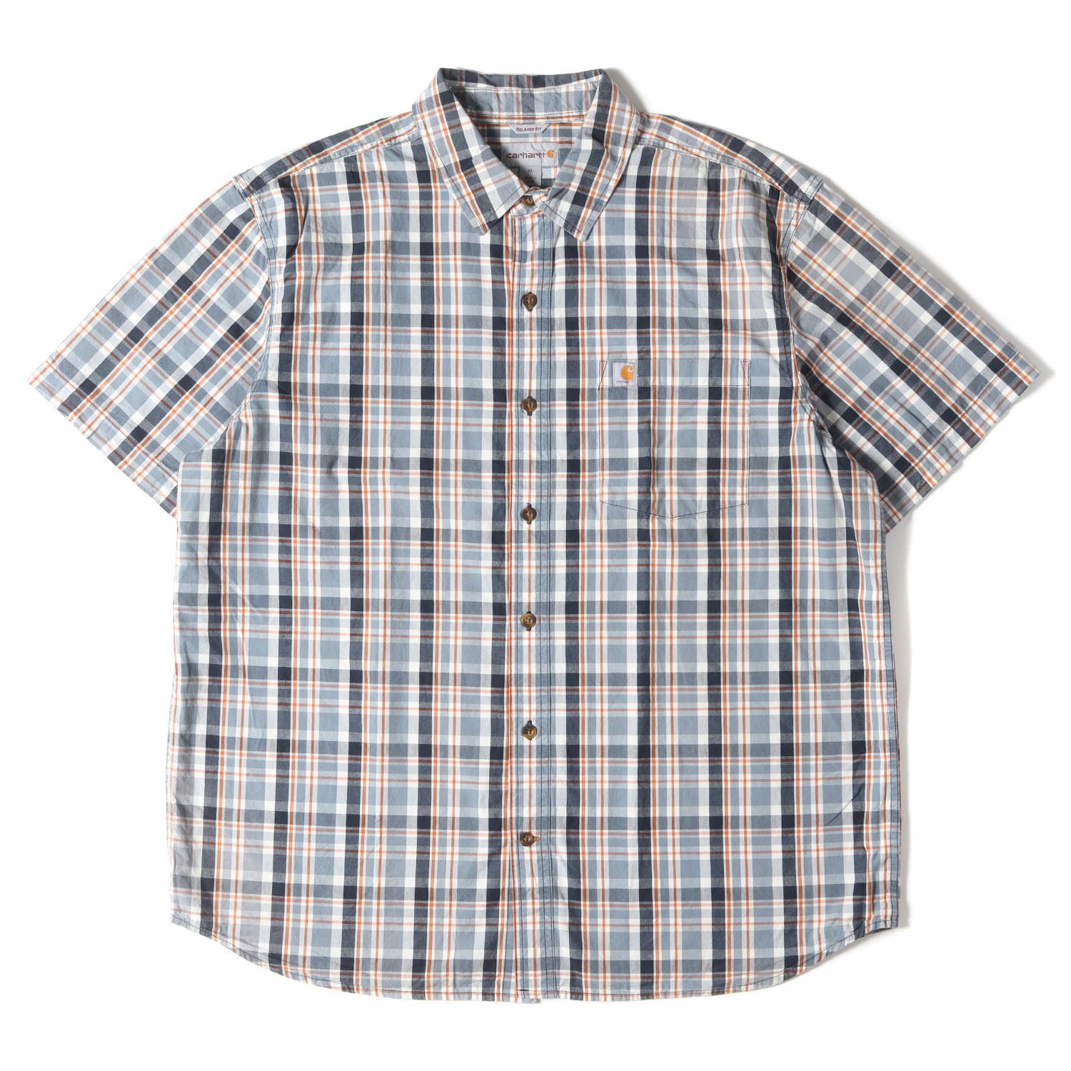 Carhartt カーハート シャツ サイズ:XL チェック 半袖 ボタンシャツ ...