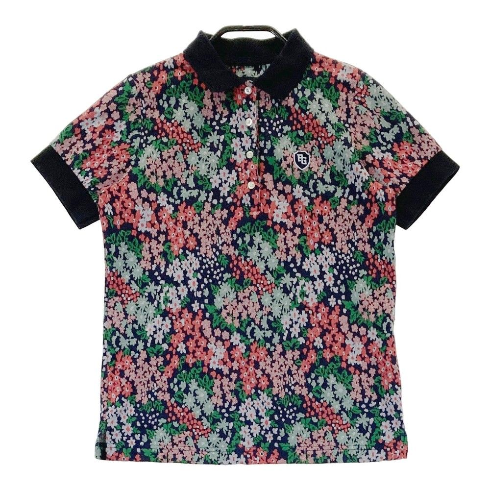 24年 パーリーゲイツ PEARLYGATES 半袖モックネック 総柄 サイズ0