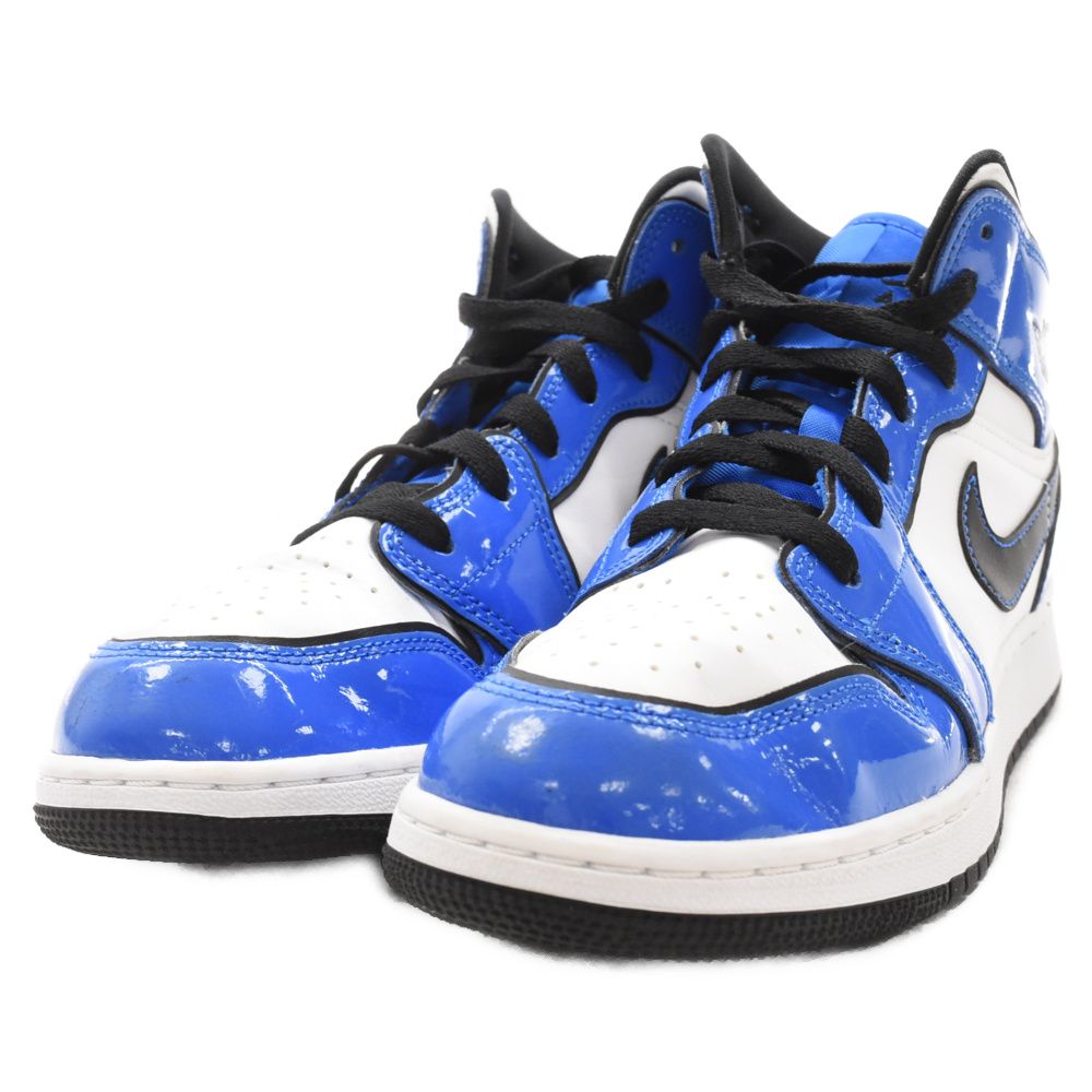 NIKE (ナイキ) AIR JORDAN 1 MID SE GS SIGNAL BLUE エア ジョーダン 1 
