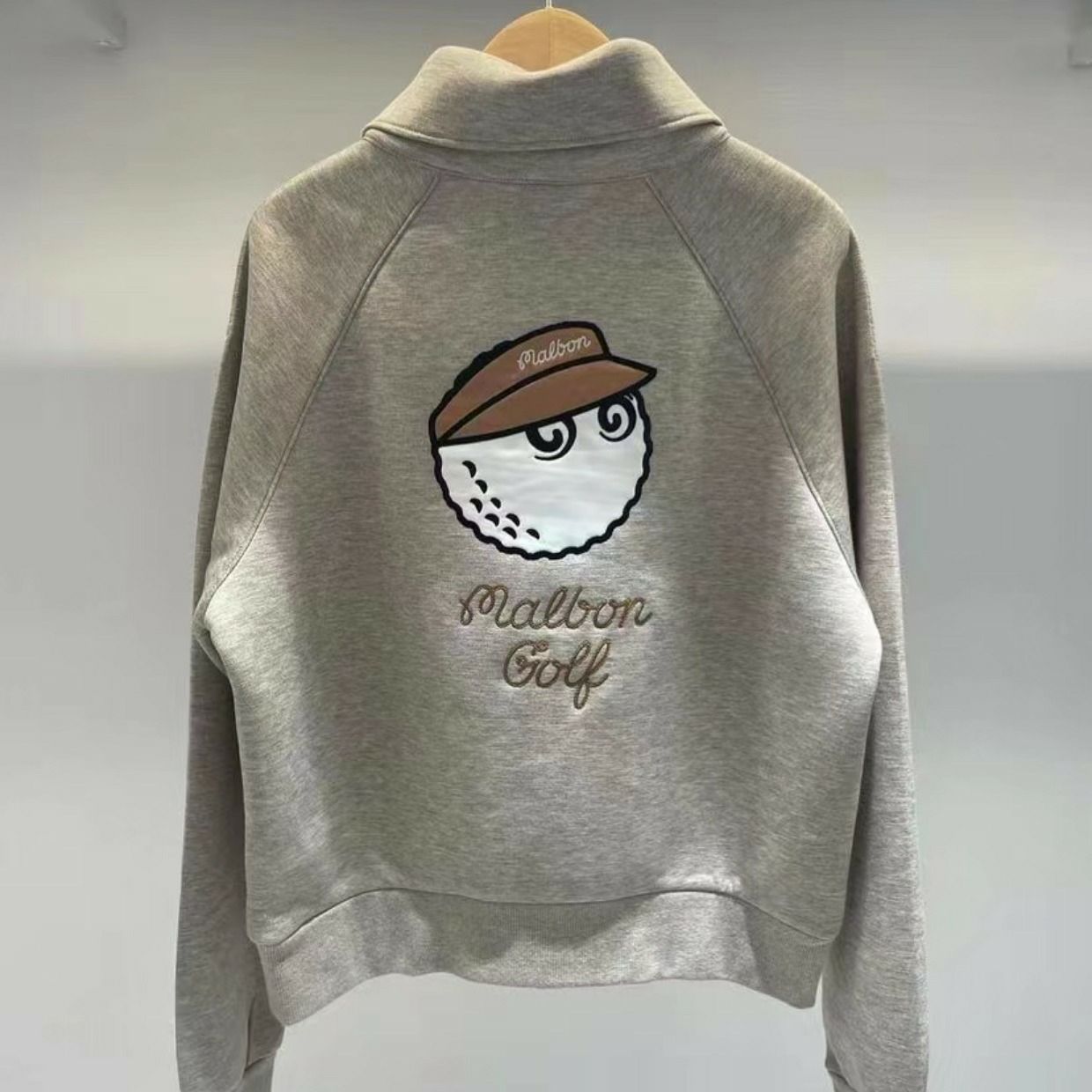 XL 白 マルボンゴルフ MALBON GOLF ジップアップ トレーナー