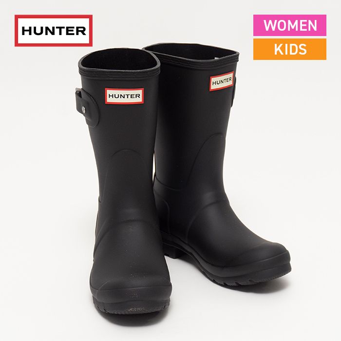 ハンター HUNTER WFS1000RMA オリジナル ショート レイン ブーツ WFS1000RMA BLACK レディース ブーツ UK3.0 22.0