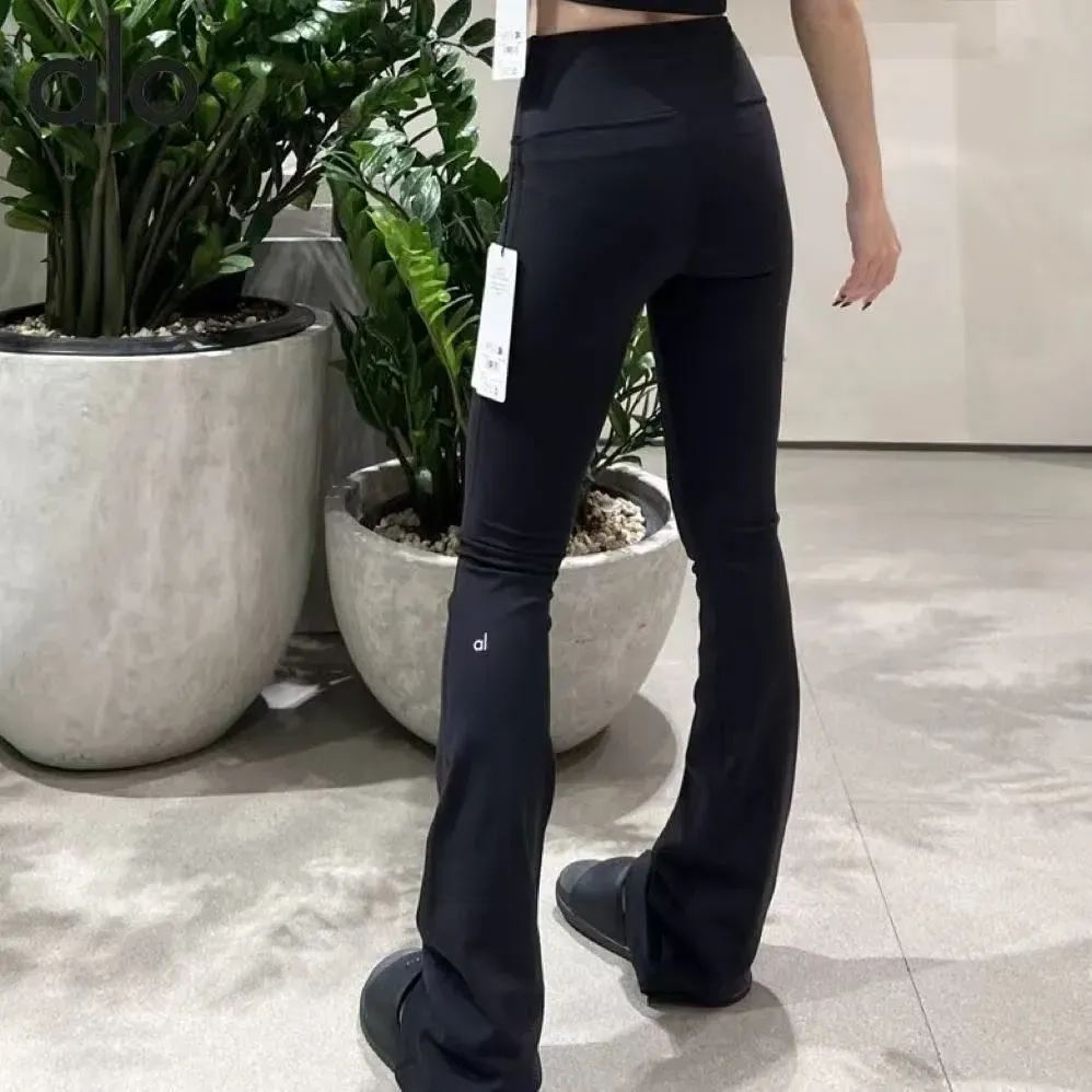 匿名配送】Alo Yoga アロヨガ フレアレギンス 黒 XXS Alo yoga