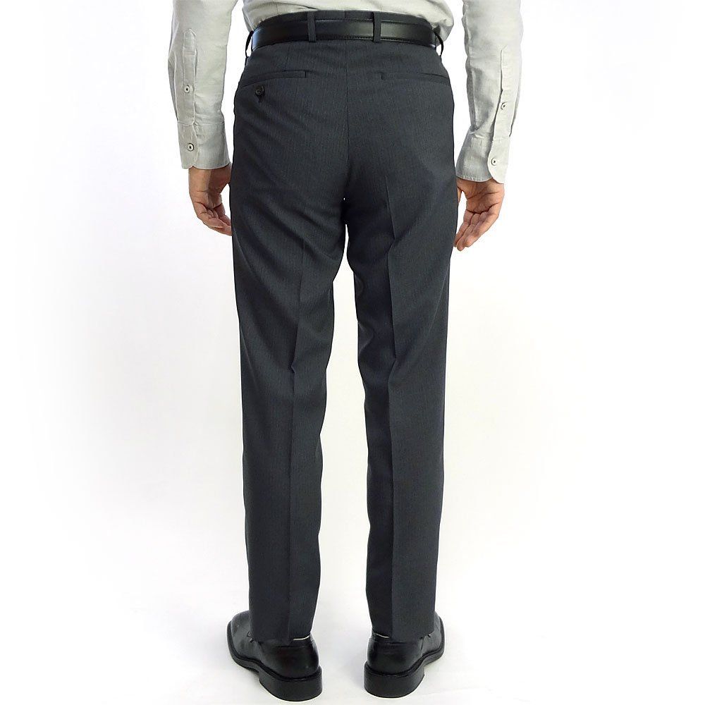 【数量限定】[シトラスヒルズ] 裾上げ済ピンストライプノータックスラックス (ウエスト94（股下73） グレー)