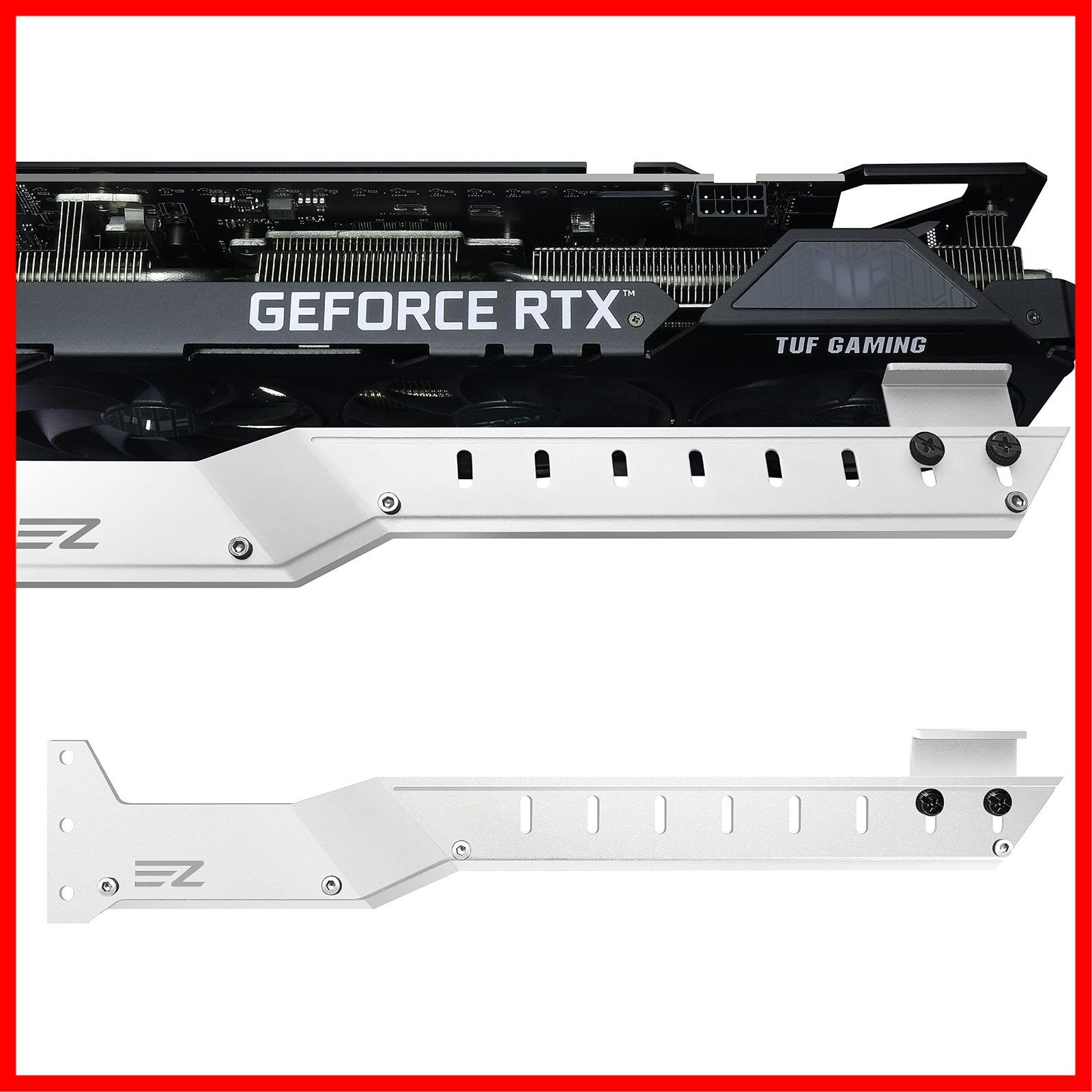 ラ ス ト 1 点彡GPUを支える グラフィックカードを固定する RX6700、RTX3090-309EZをサポート-白 GPUブレースサポート 汎用ビデオカードホルダー EZDIY-FAB
