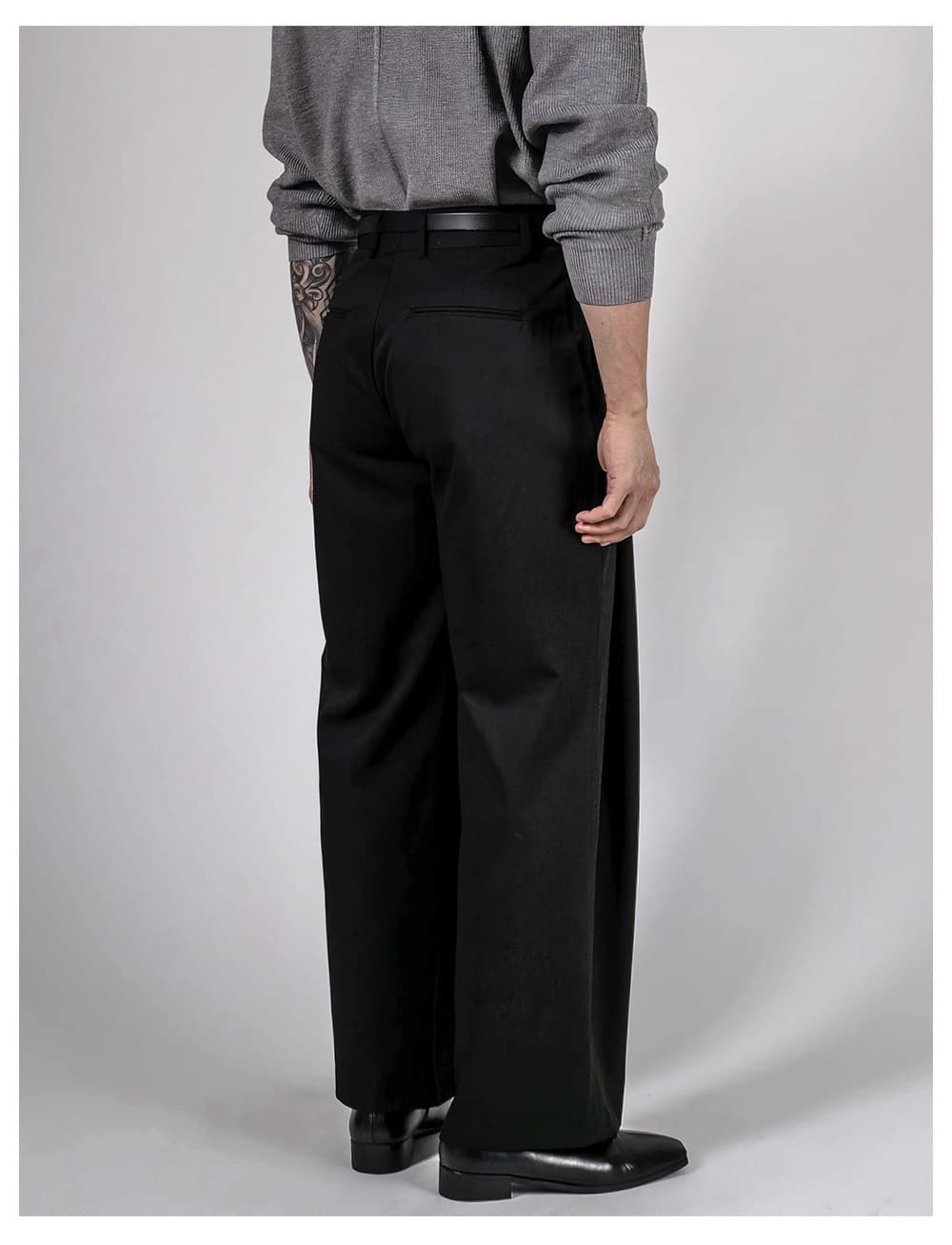 スラックス メンズ ワンタック パンツ ロングパンツ ロング丈 ズボン 後ウエストゴム 無地 ノンアイロン ボトムス ゆったり 体型カバー おしゃれ きれいめ カッコイイ 通勤 通学 シンプル ビジネスhanbin50 DECORATOM_COM_BR