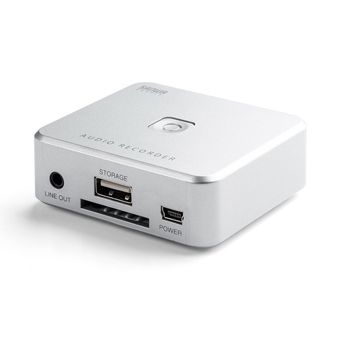 サンワダイレクト オーディオキャプチャー パソコン不要 アナログ音声デジタル化 SD/USBメモリ 保存 カセット/MD/レコード MP3変換 RCA/ステレオミニ外部入力 400-MEDI025 