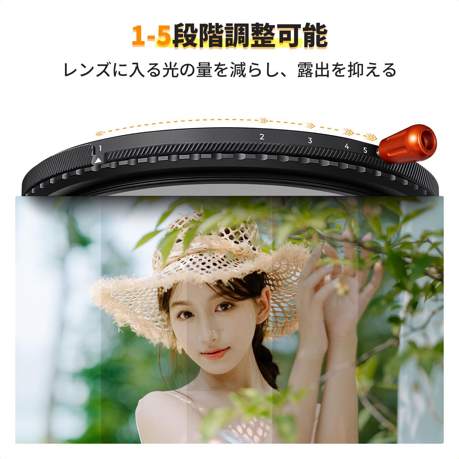 K&F Concept 67mm ND2-32&CPL&1/4ブラックミスト 3in1 1枚3役 多