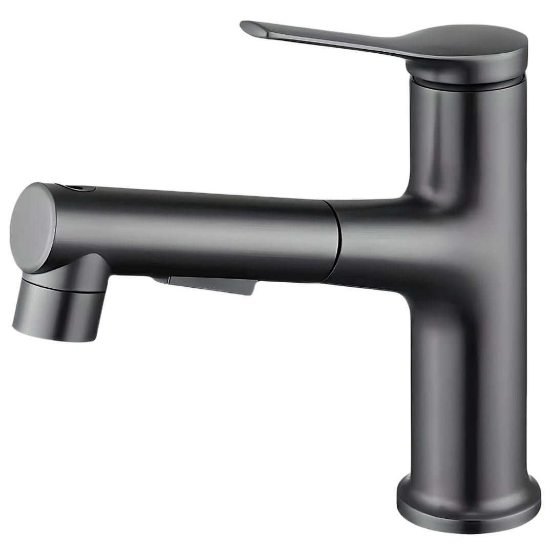 [新品・未使用]ホース 引出し式 混合水栓 シングルレバー混合栓 3wayモード 洗髪用 蛇口 水栓 洗面 混合栓 TOTO 浴室用水栓 Lixil SANEI 噴水機能付き KVK 交換用 洗面蛇口 キッチン用水栓 (ダークグ
