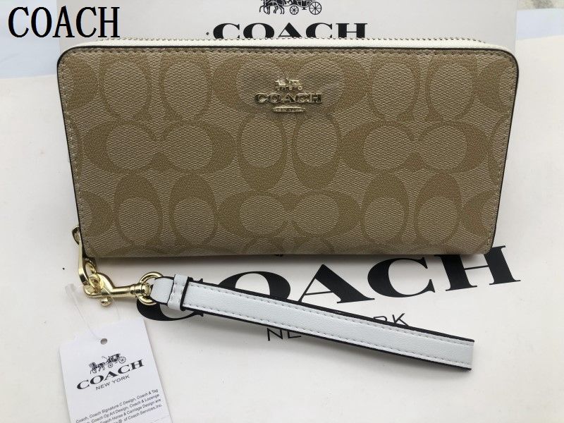 COACH 長財布 コーチ 財布 シグネチャー アコーディオンラウンドジップウォレット レディー財布 贈り物c172B  C4452新品 未使用  xj0001