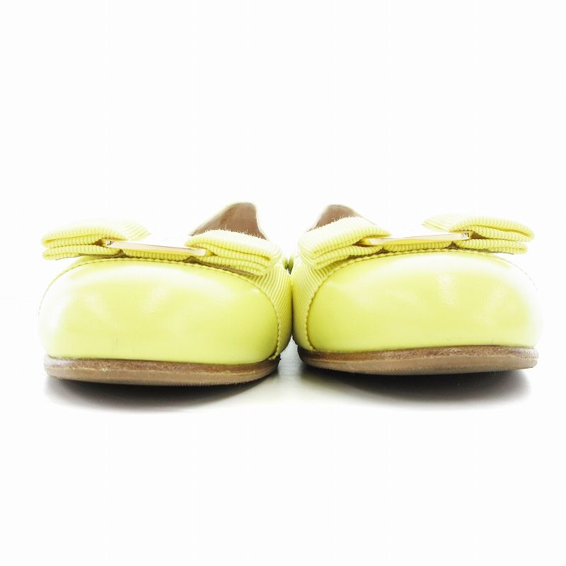 極美品✨サルヴァトーレフェラガモ　ヴァリナ　フラットパンプス　イエロー　7サイズ ヴァリナ VARINA レディース フラットシューズ |フェラガモ