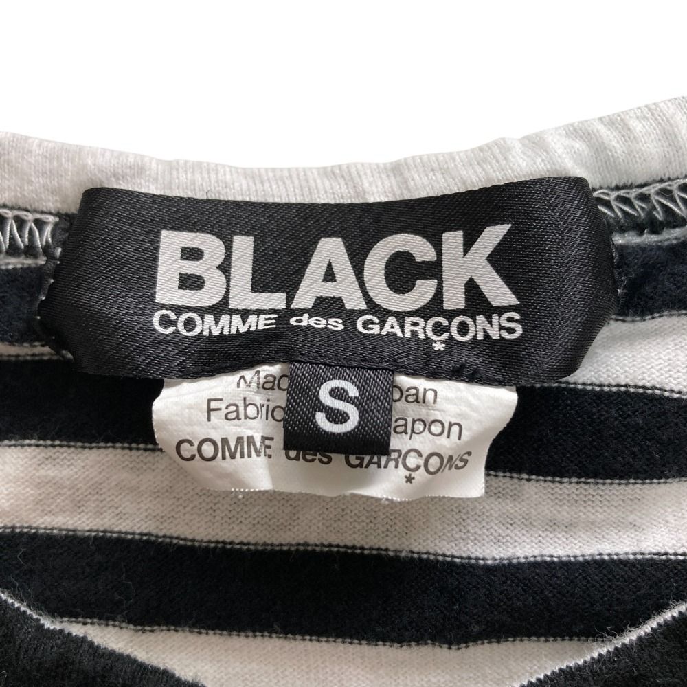 美品 BLACK COMME des GARCONS ブラックコムデギャルソン ディズニーコラボ ボーダーTシャツ サイズS ブラック レディース 古着 中古 美品 BLACK COMME des GARCONS ブラックコムデギャルソン