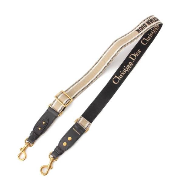 ディオール ロゴ エンブロイダリー キャンバス ショルダーストラップ