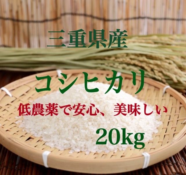 三重県産コシヒカリ　低農薬、有機肥料精米出来ます