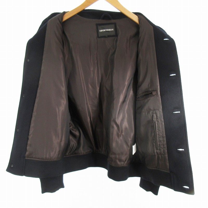 エンポリオアルマーニ　ジャケット　ブルゾン　ブラック　綿ポリ　イタリア製 EMPORIO ARMANI エンポリオ アルマーニ ジャケット 黒 メンズ 秋