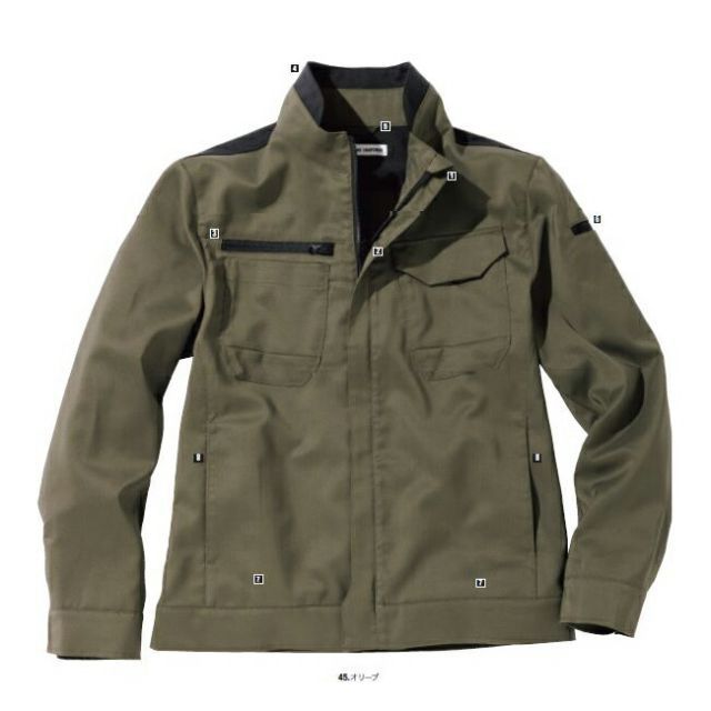 種類44 34.ネイビー 5L 1000円 エンジニアサマージャケット dimo NAKATSUKA 中塚被服 D5330