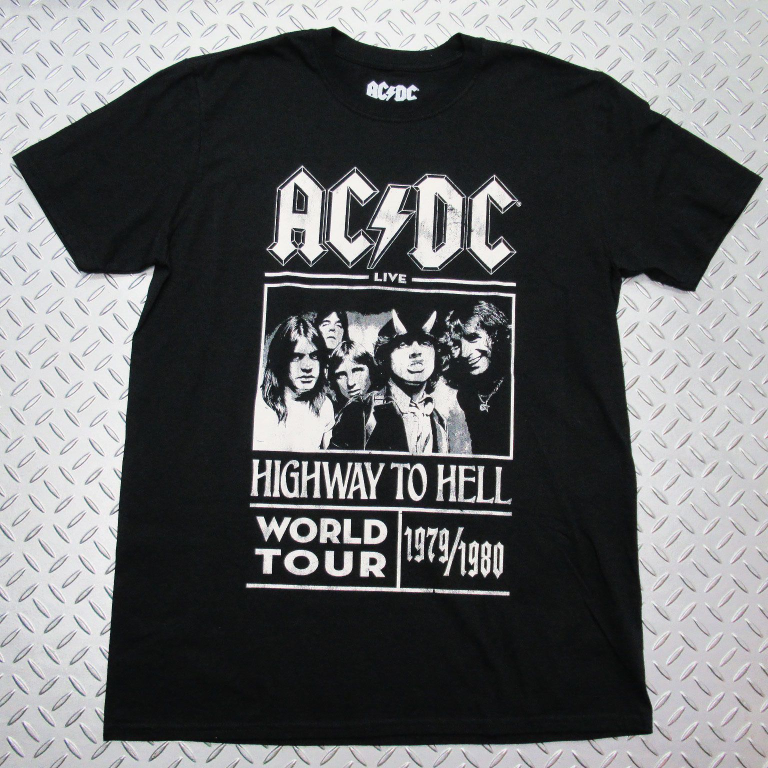 オフィシャル バンドTシャツ AC/DC Highway to Hell World Tour 1979/1980 ブラック 黒