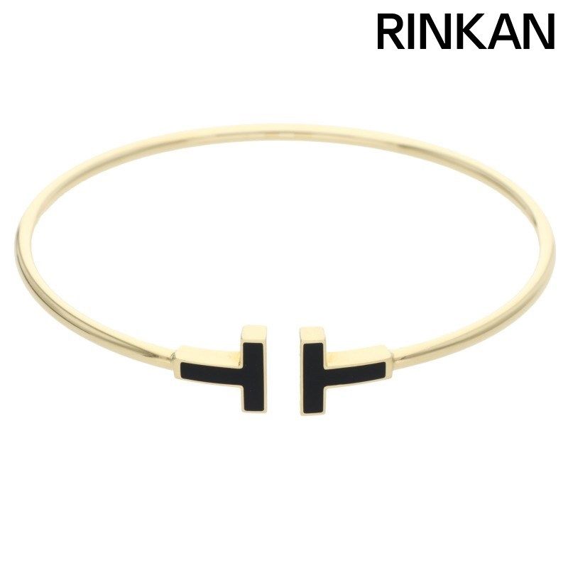 ティファニー Tワイヤー K18YG|オニキスブレスレット メンズ