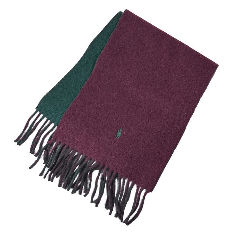 ポロ ラルフローレン POLO RALPH LAUREN マフラー リバーシブル メンズ レディース 男女兼用 リッチルビー ヴィンテージパイン PC0455 662