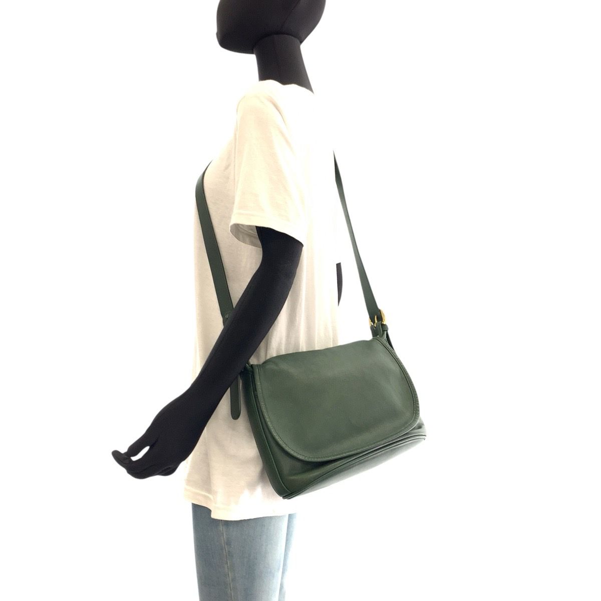 COACH コーチ オールドコーチ グリーン ゴールド金具 レザー A6C-4150 