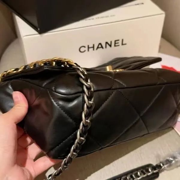 CHANEL シャネル チェーン ショルダー ハンドバッグ ブラック 美品