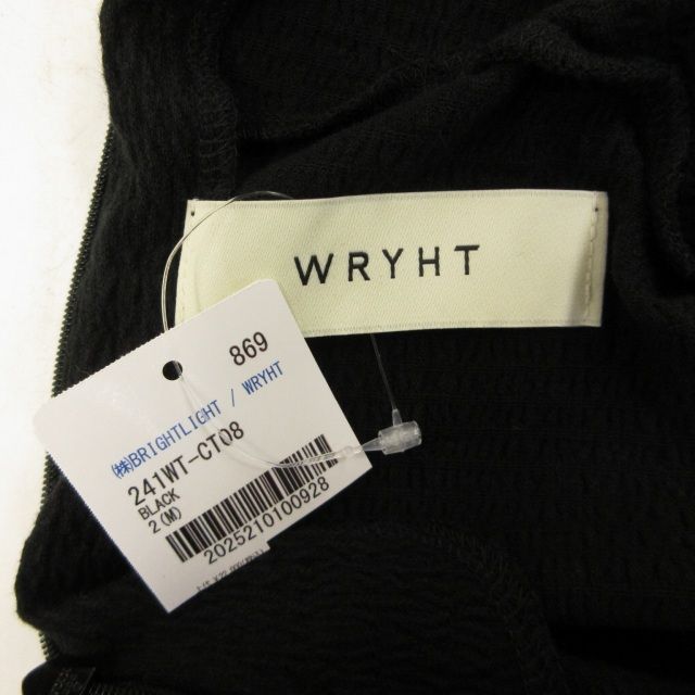 ライト WRYHT タグ付き 24SS SHIRRING BORDER TURTLE NECK TOP