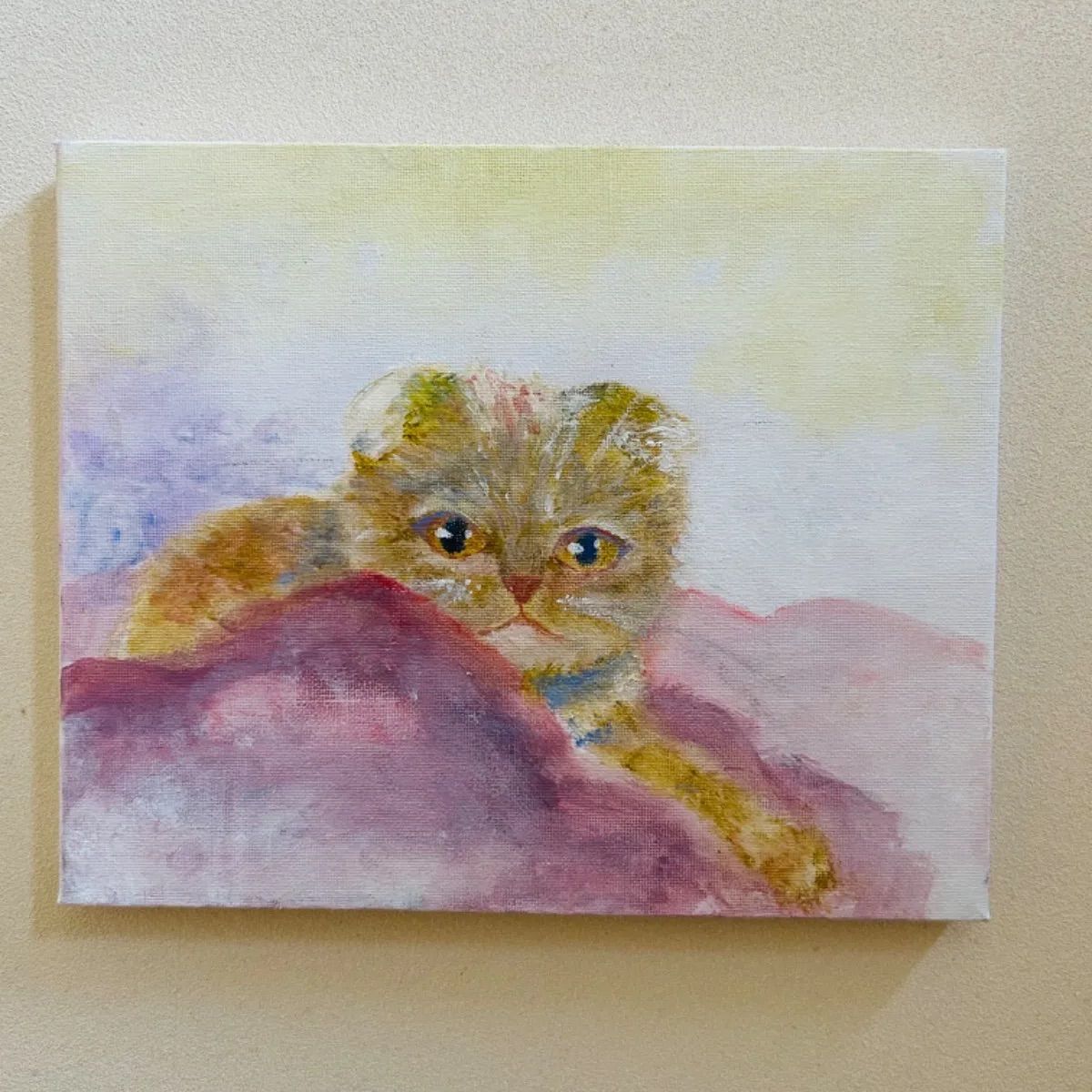 アクリル画 絵画 猫 No.2 絵画 原画 F3 インテリア - メルカリ