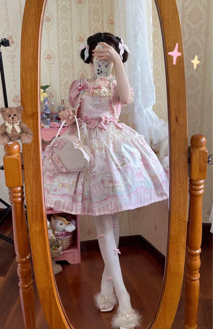 アニマル柄ロリータワンピース♪普段着に最適な可愛いコーデ