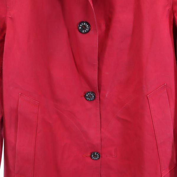 マッキントッシュ スコットランド製 ステンカラー コート 32 赤 Mackintosh ハンドメイド レディース 【中古】 【230327】