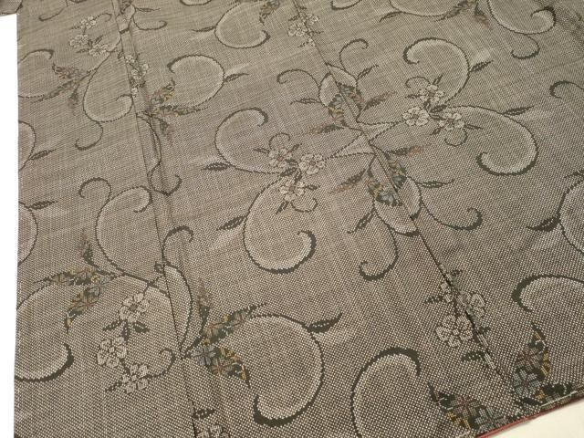 平和屋着物○本場大島紬 7マルキ 草花文 正絹 逸品 未使用 DAAS2177tw