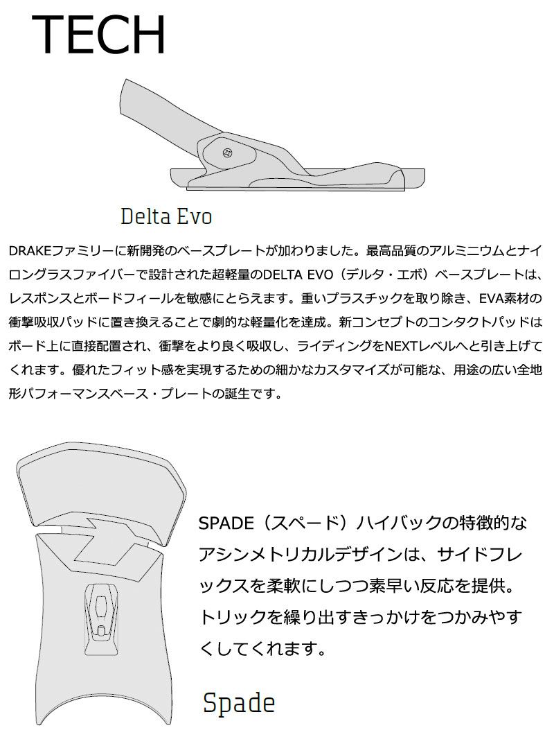 24-25 DRAKE / ドレイク FIFTY フィフティー メンズ レディース ビンディング バインディング スノーボード グラトリ ジブ 2025