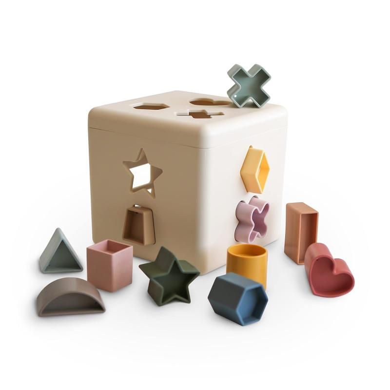 mushie ムシエ 型はめパズル 知育玩具 型はめ パズル ボックス おもちゃ かわいい おしゃれ ニュアンス トイ はめ込みパズル シェイプパズル mushie Shape Sorting