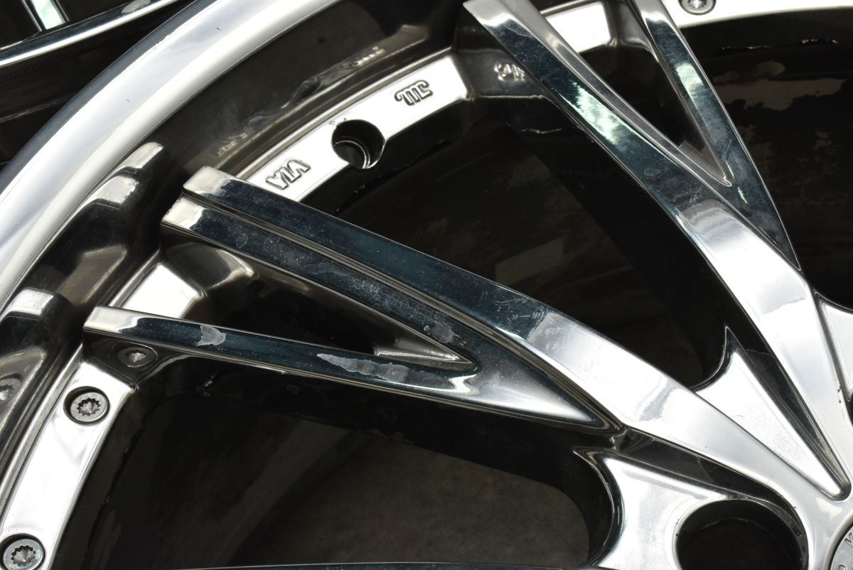 大口径 メッキホイール アネーロコラソン シャルマン 22in 9J 37 PCD114.3 4本 レクサス RX NX ハリアー アルファード ヴェルファイア TRITUETUBI_COM