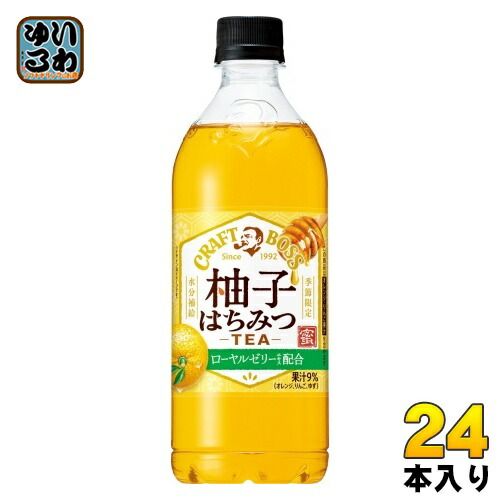 サントリー クラフトボス 柚子はちみつティー 600ml ペットボトル 24本入 紅茶飲料 国産柚子 はちみつ TEA 季節限定