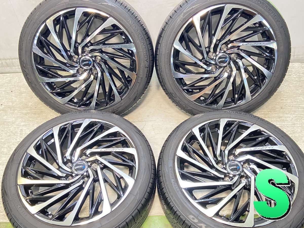 215/45R18  nトーヨータイヤ ナノエナジー3 n　 ロクサーニ n18x7.5 48 114.3-5穴 n中古タイヤ サマータイヤ ホイールセット 4本セットn s18241124601
