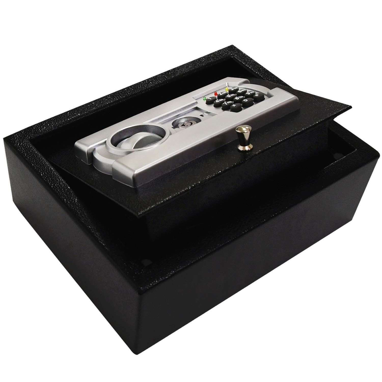 日本語説明書付き MRG 電子テンキー式 金庫 小型 テンキー 3.4L 2way ミニ 鍵2本付き 上開き キーロック セキュリティボックス 防犯金庫 盗難防止 防犯対策 電子金庫 電子ロック ホテル金庫 業務用 店舗用 事務所用 受付 キャッ