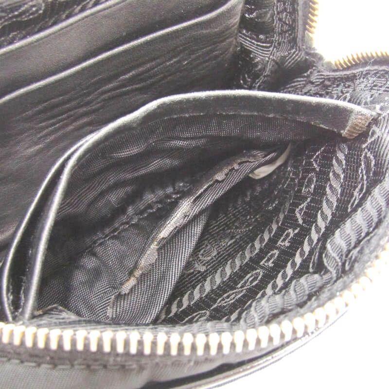 丈夫 PRADA プラダ ポーチ ナイロン マルチケース カードケース コインケース ブラック 黒 28010920