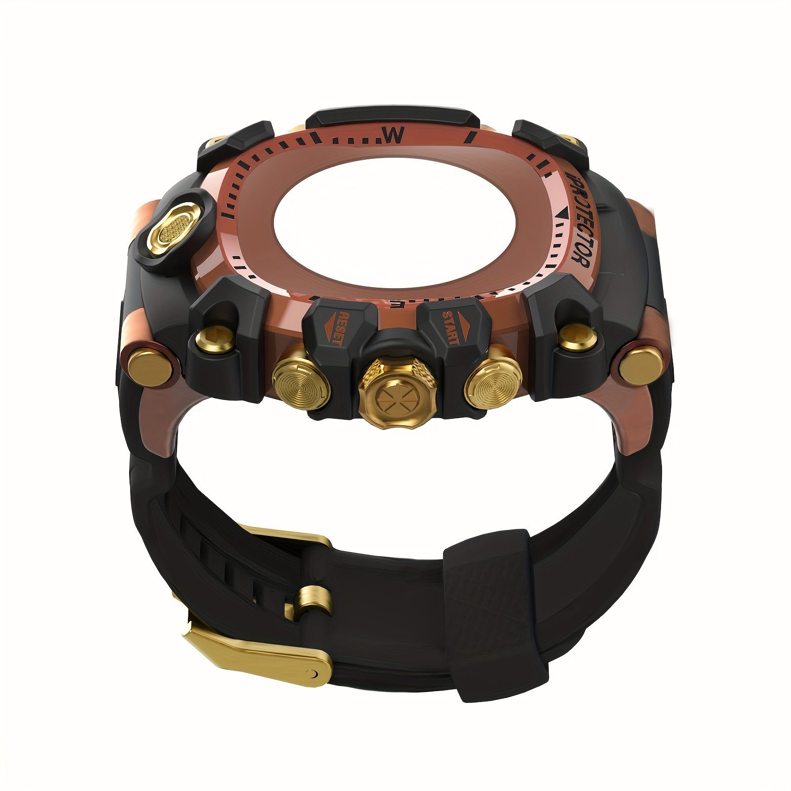 Apple Watch 9 8 7 45mm バンドとシリコンストラップ付きのiG-3000の頑丈なケース 6 5 4 SE 44mm用の保護カバー