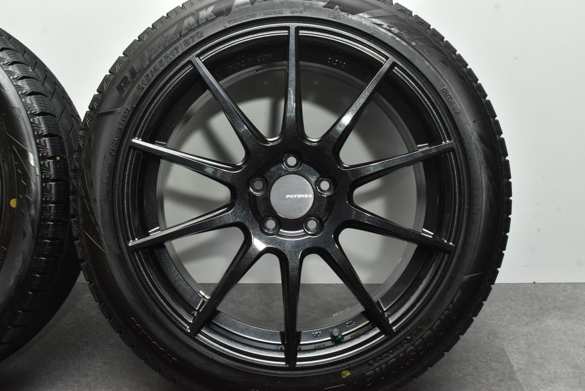 バリ溝品】ポテンザ SW010 17in 7J +48 PCD100 ブリヂストン 