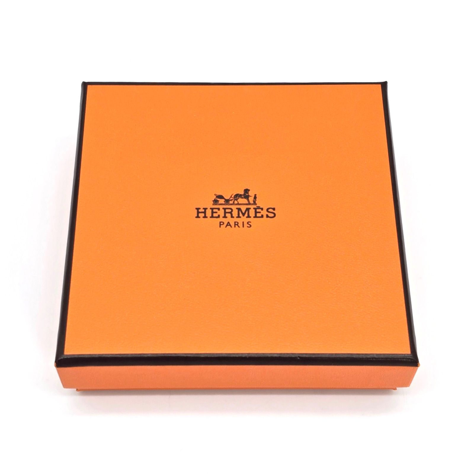 HERMES エルメス バッファローホーン メタル ピアス 両耳 ダーク