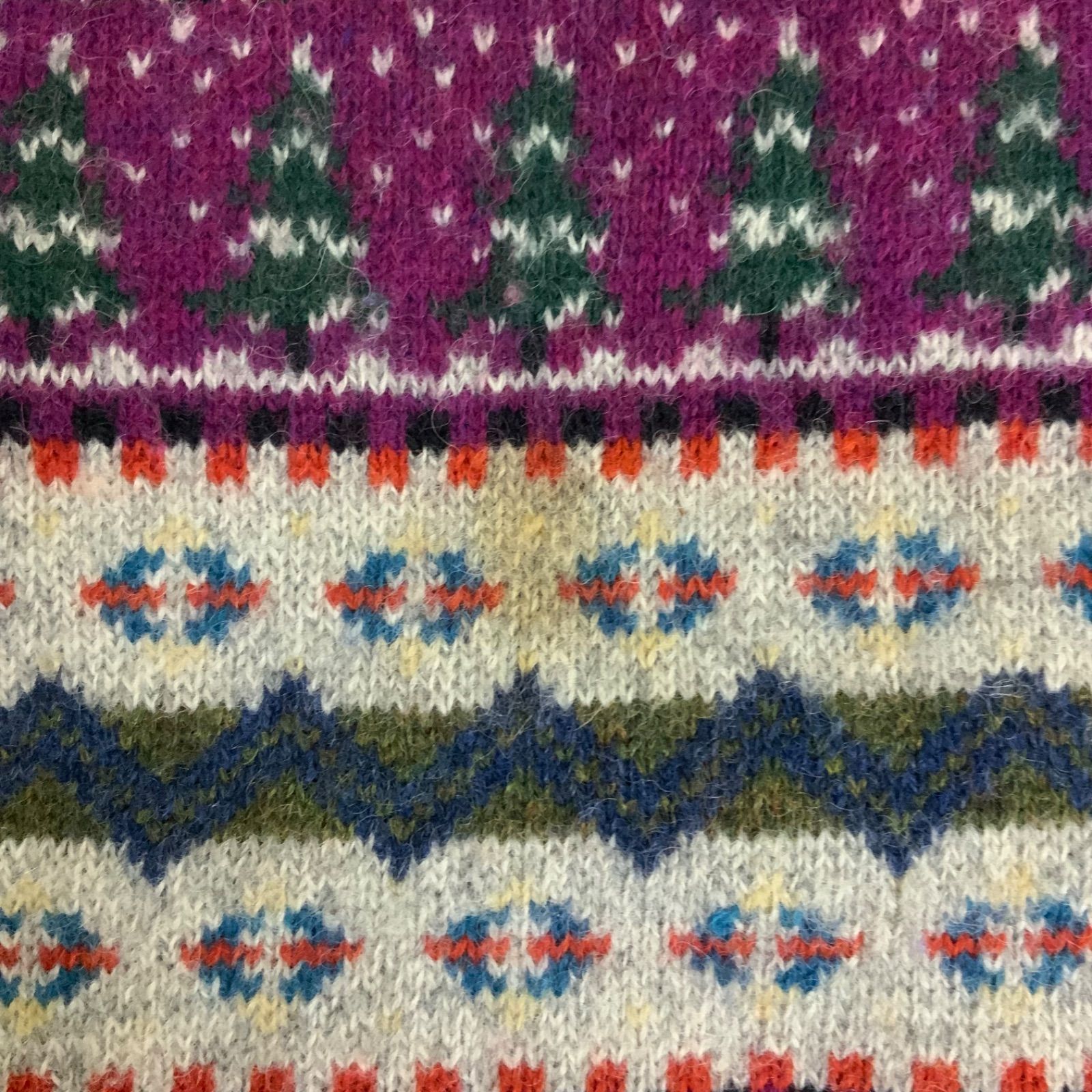 80年代 80s ウールリッチ Woolrich 総柄 鳥 アニマル 花刺繍 フェア 