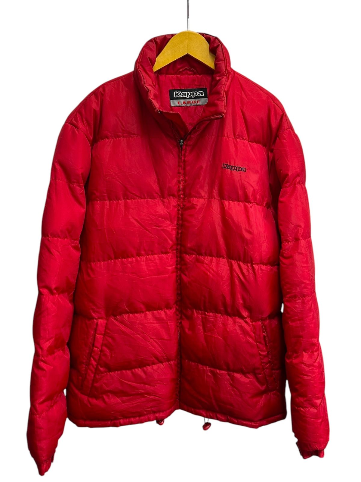 Kappa メンズ　ダウンジャケット レッド kappa (カッパ) ダウンジャケット 90s ジップアップ フルジップ L