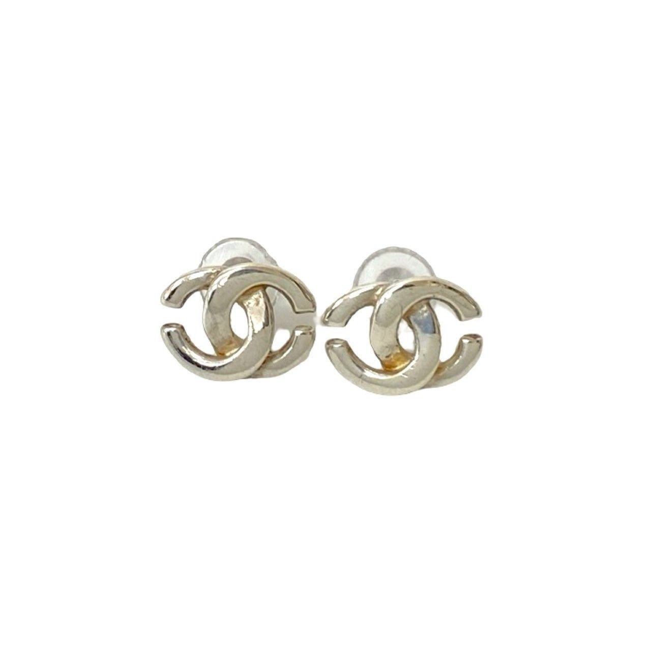 【美品】　シャネル　ピアス　マトラッセ　シルバー シャネル ピアス CHANEL EARRING AB7014 ココマーク メタル
