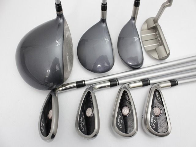 レディース キャロウェイ ソレイル SOLAIRE 2018 8本セット ピンク オリジナルカーボン L 3884