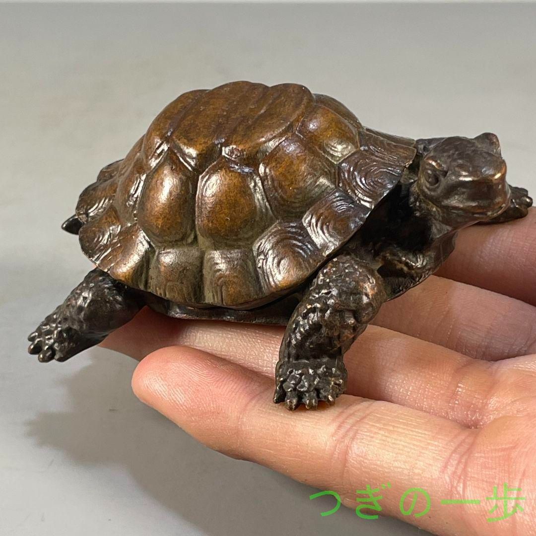 銅 細工 金銭亀香炉 香道具 茶道具 茶卓装飾品 置物