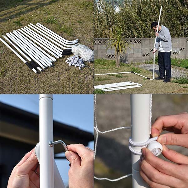 フットサルゴール 3m×2m 公式サイズ 組み立て式 キャリーバッグ付 室内