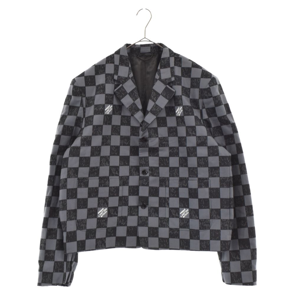 LOUIS VUITTON ルイヴィトン 21AW CAPSULE COLLECTION Marque Louis Vuitton d?pos?e DAMIER TAILORED JACKET RM2129 IM5 HLJ34Eライティングダウミエ総柄ショートテーラードジャケット