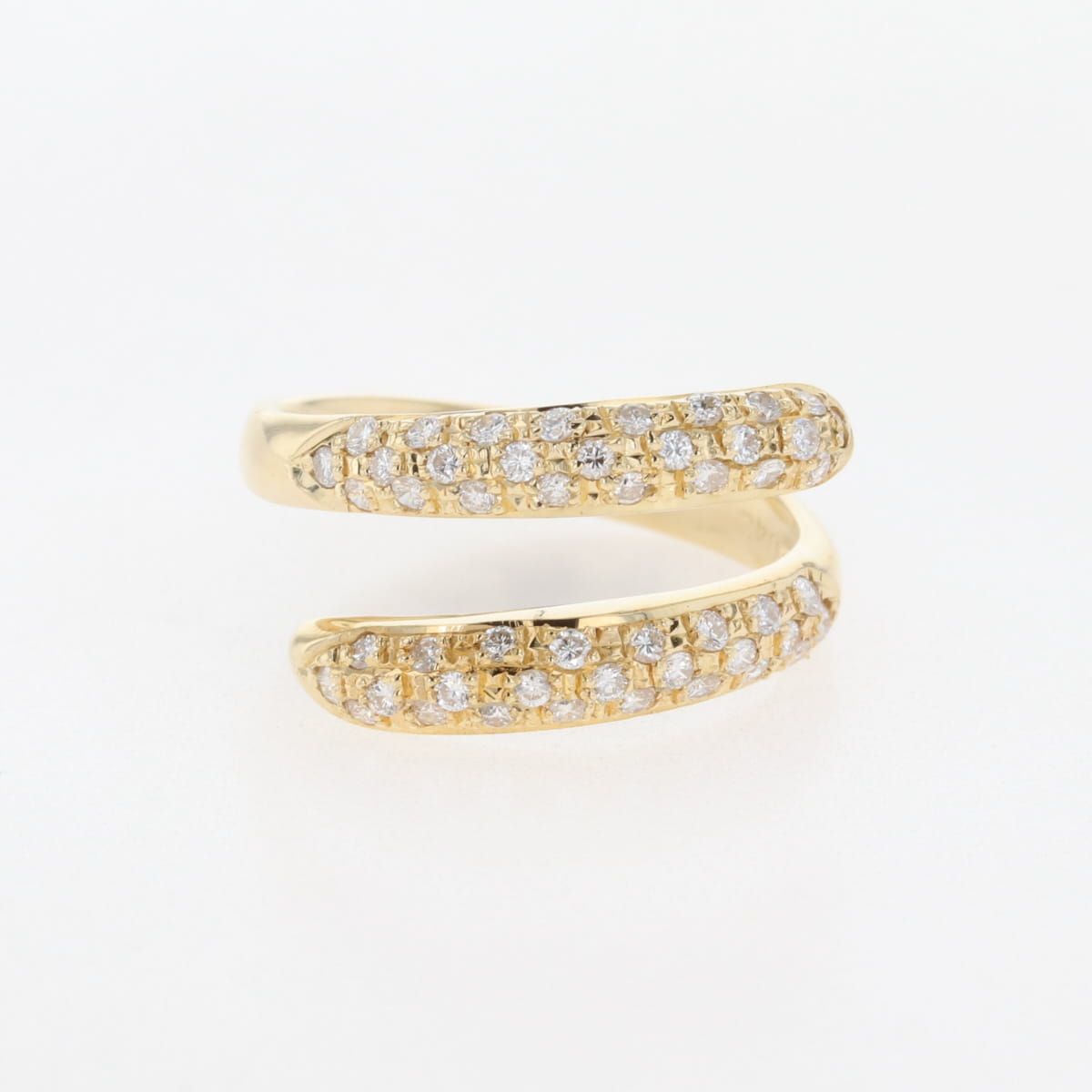 k18メレダイヤリング　11号♪ メレダイヤ デザインリング 11号 K18